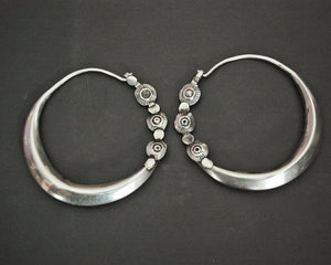 XL Tribal Hoop Earrings from India