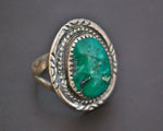 Native American Navajo Turquoise Ring - Size 8.5 - Signed M