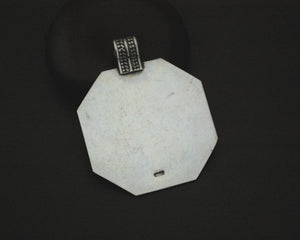 Large Silver and Onyx Amulet Pendant