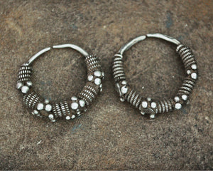 Antique Yemeni Tribal Hoop Earrings