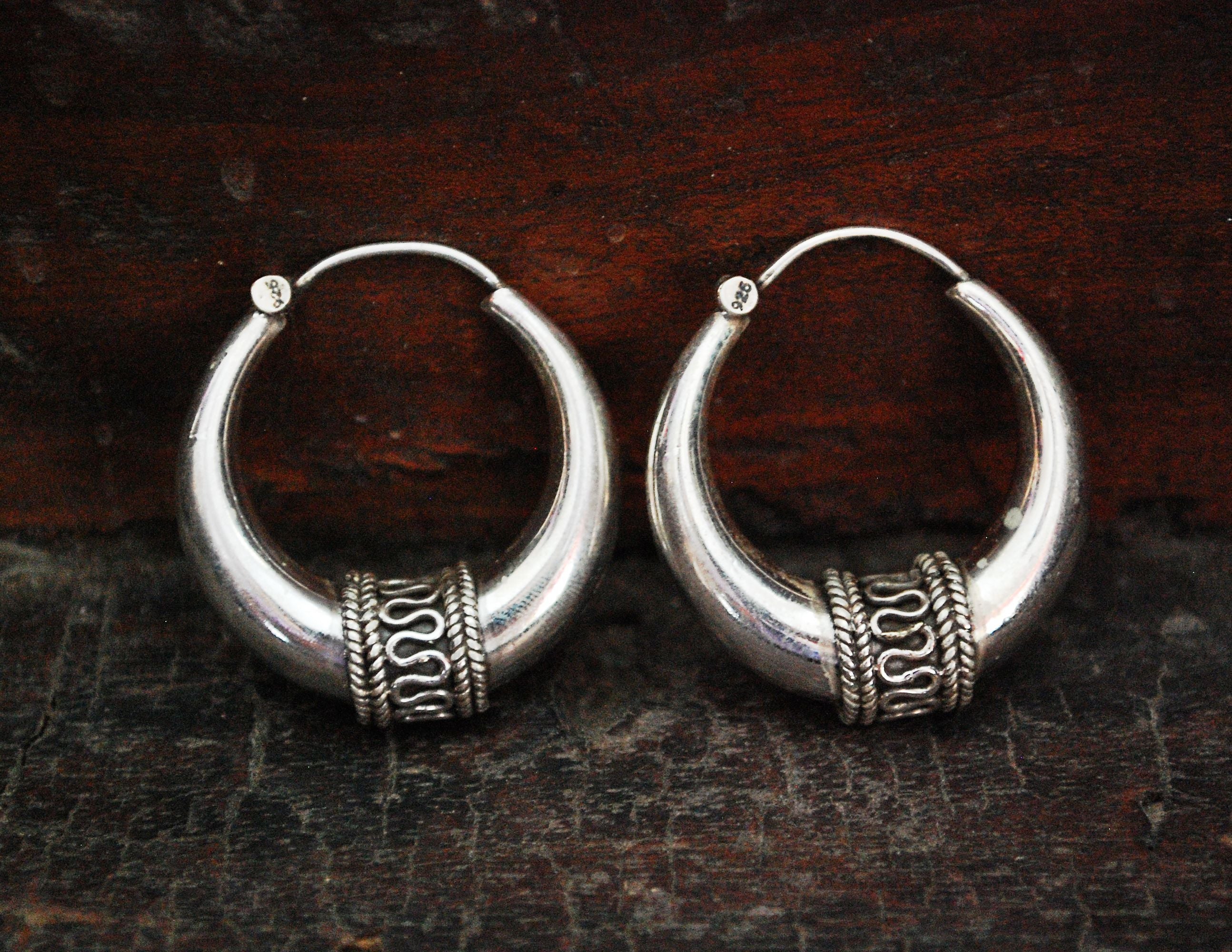 Ethnic Hoop Earrings - MEDIUM/LARGE