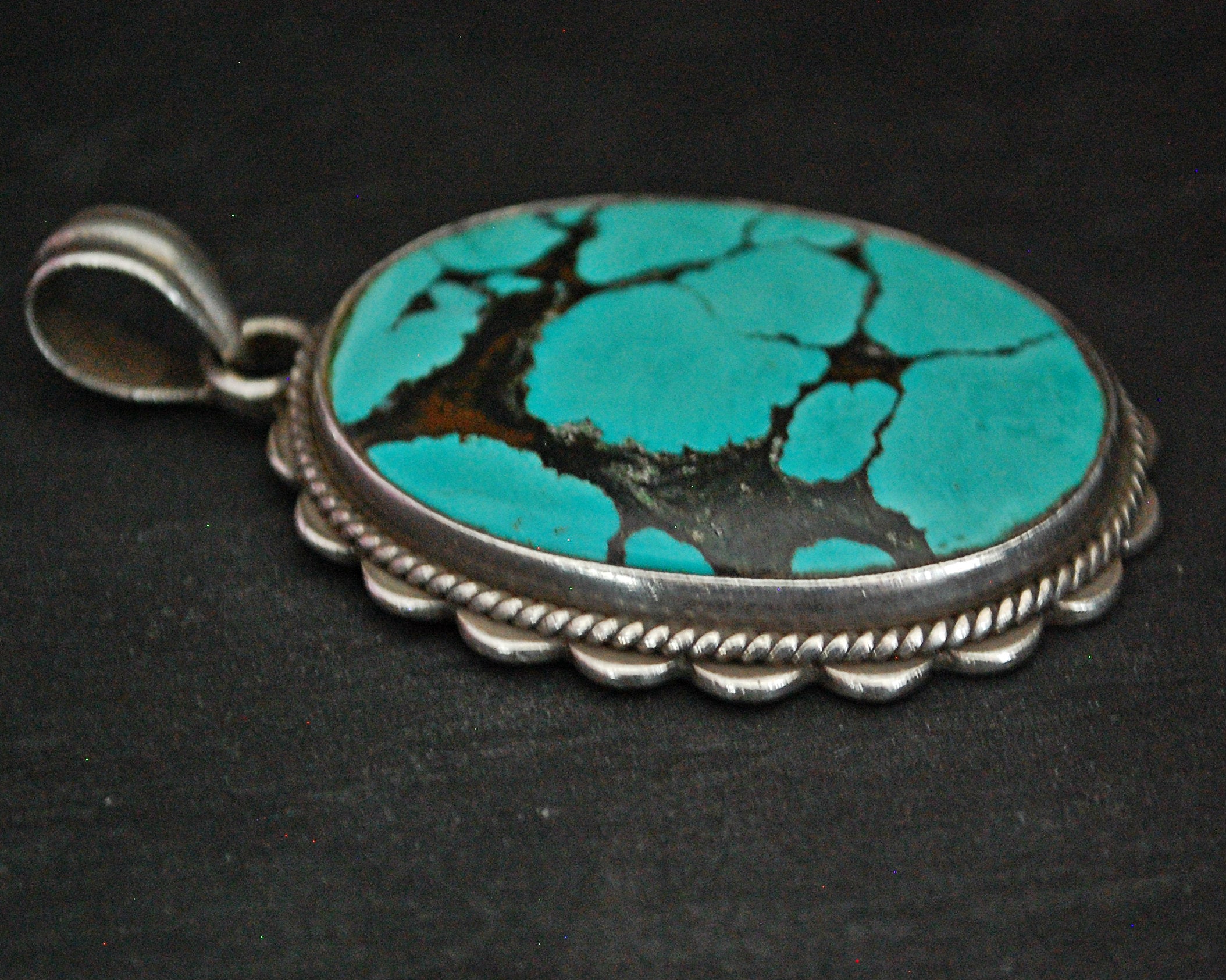 Large Turquoise Pendant from India