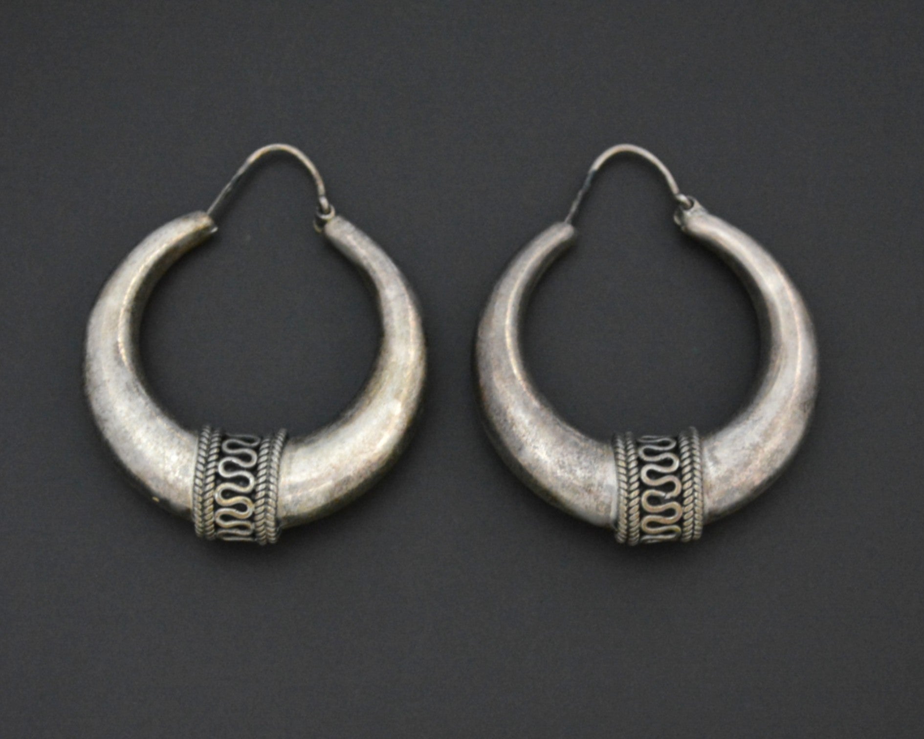 Ethnic Hoop Earrings - LARGE