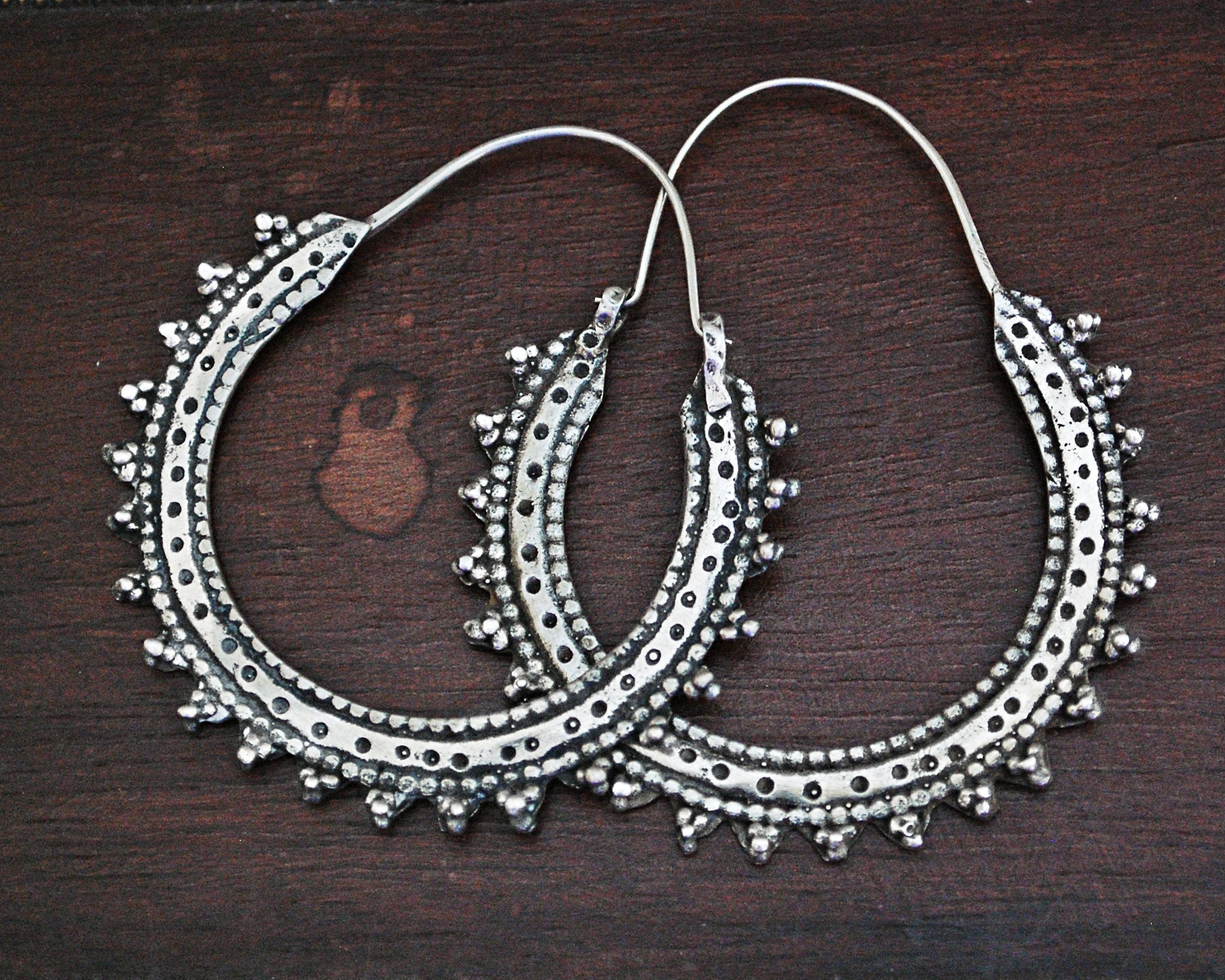 Large Afghani Hoop Earrings