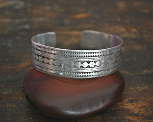 Vintage Afghani Silver Cuff Bracelet