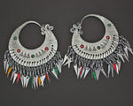 Large Hmong Hill Tribe Hoop Earrings