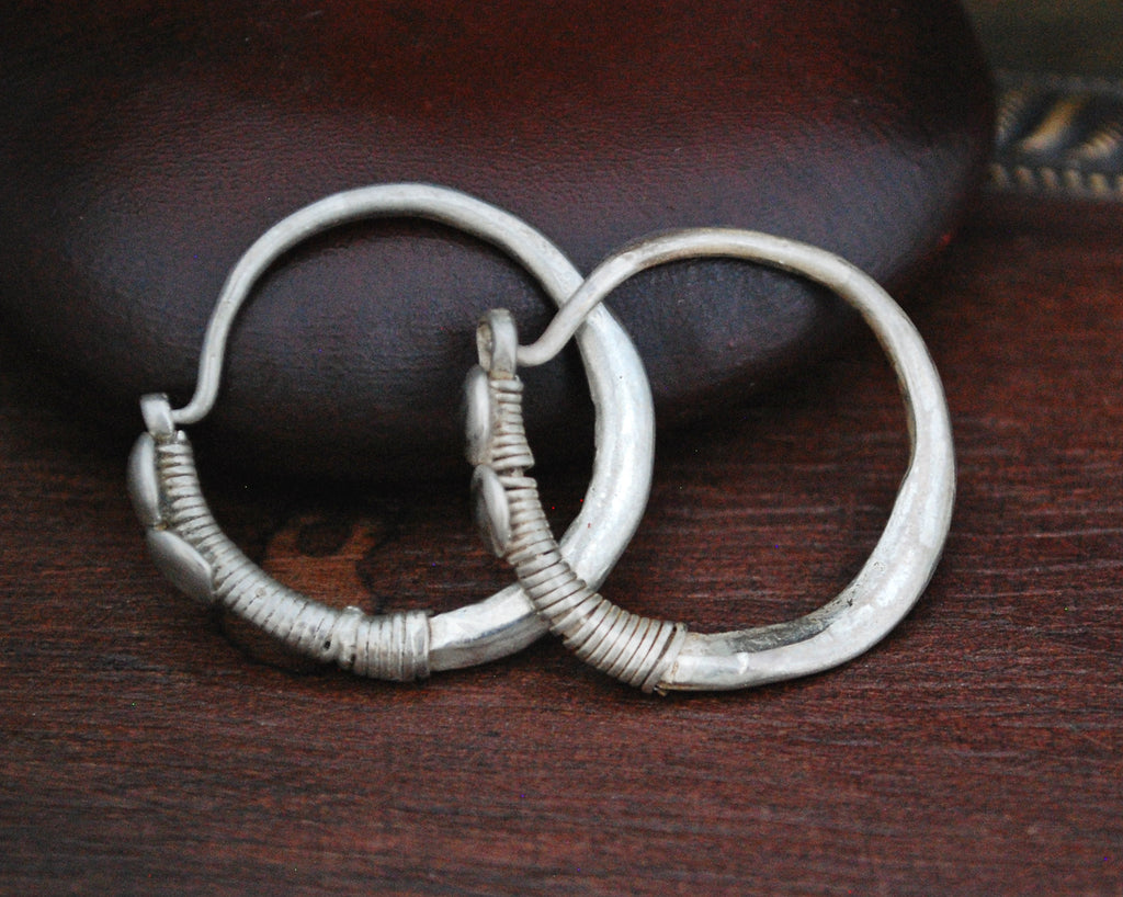 Antique Afghani Hoop Earrings