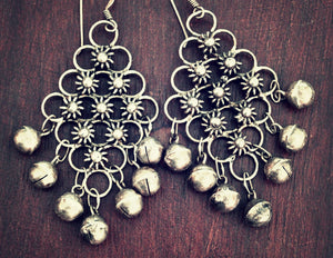 Ethnic Dangle Earrings with Bells