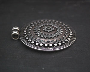 Large Indian Silver Amulet Pendant