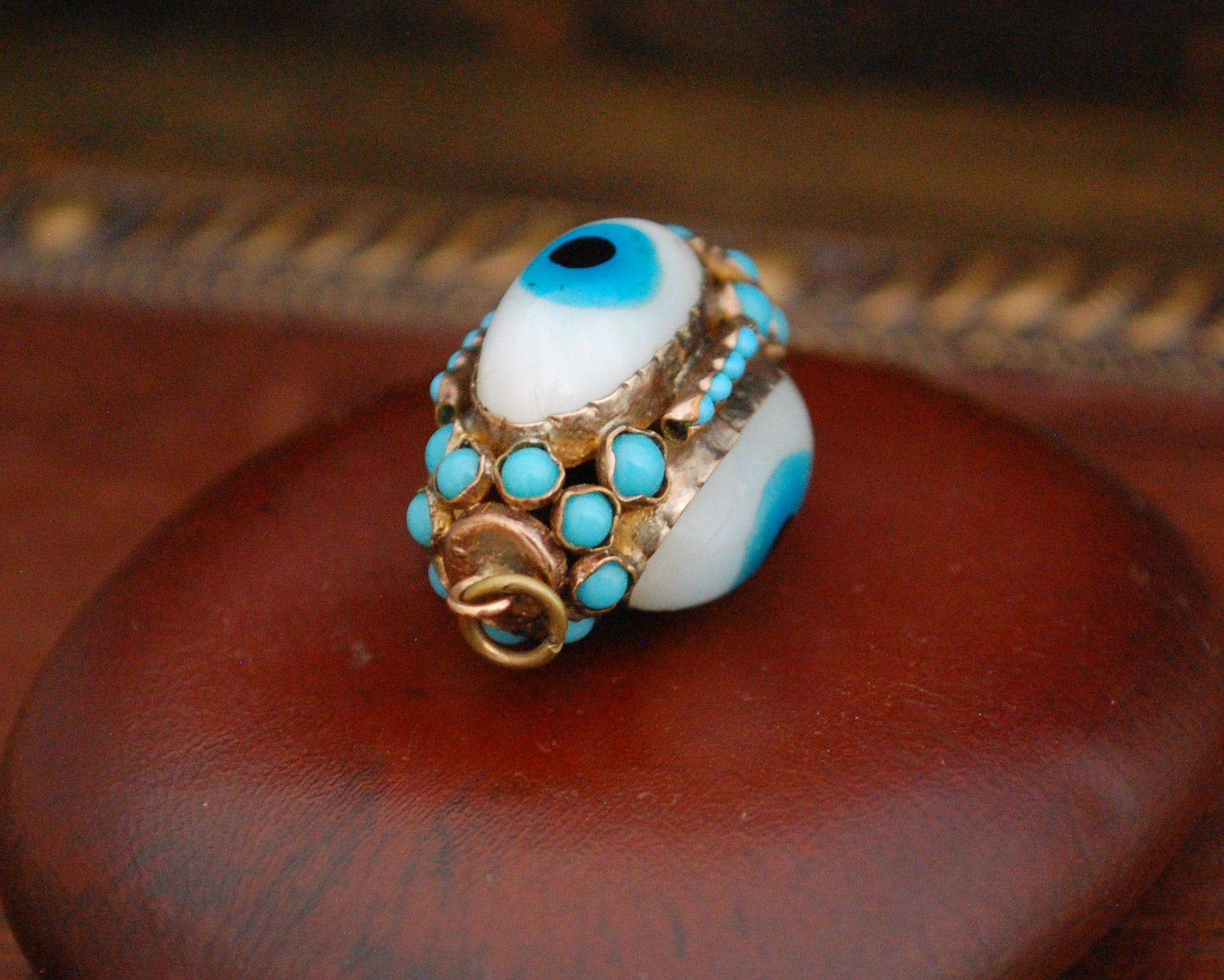 Turkish Evil Eye Gold Pendant