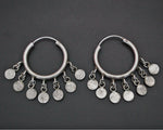 Ethnic Hoop Earrings with Dangles