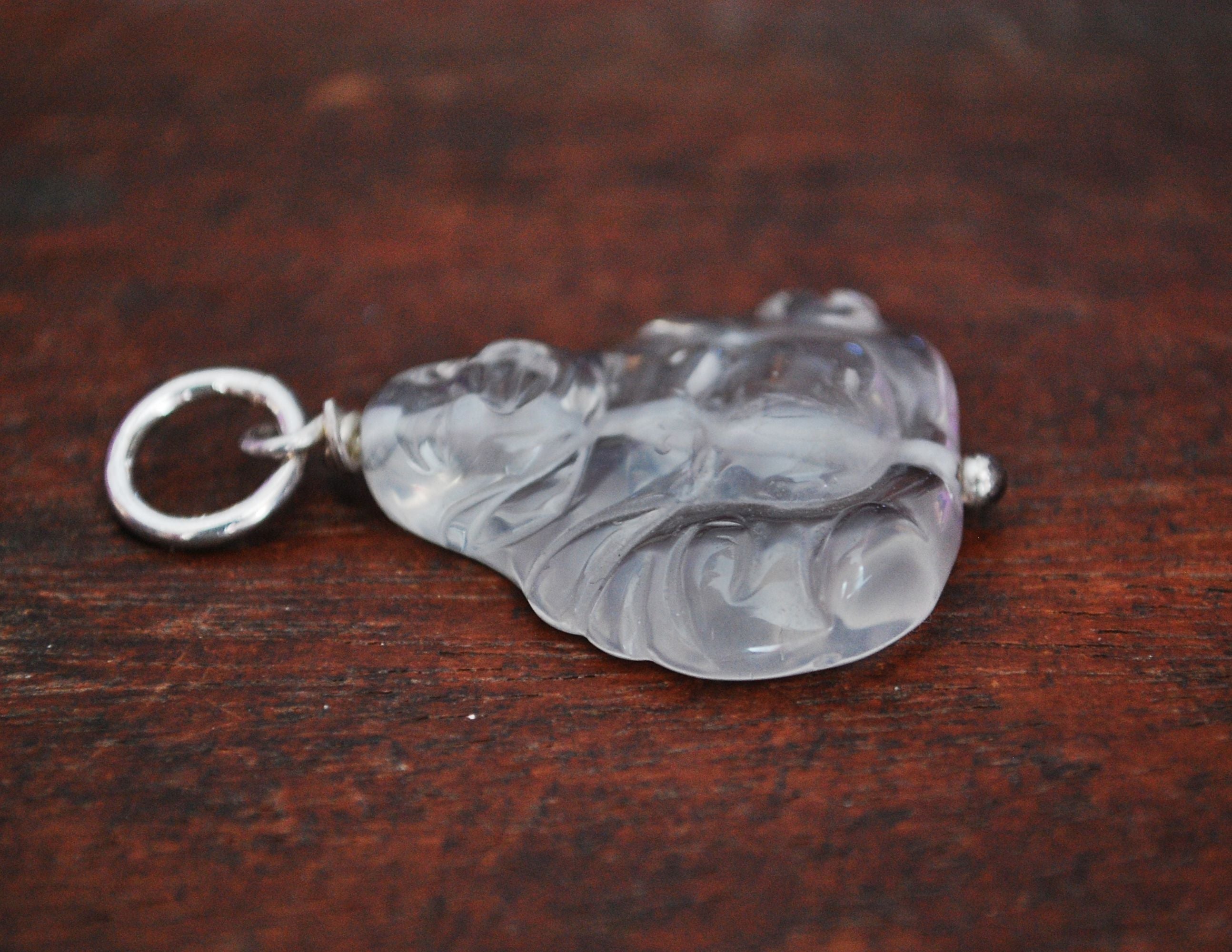 Crystal Quartz Buddha Pendant