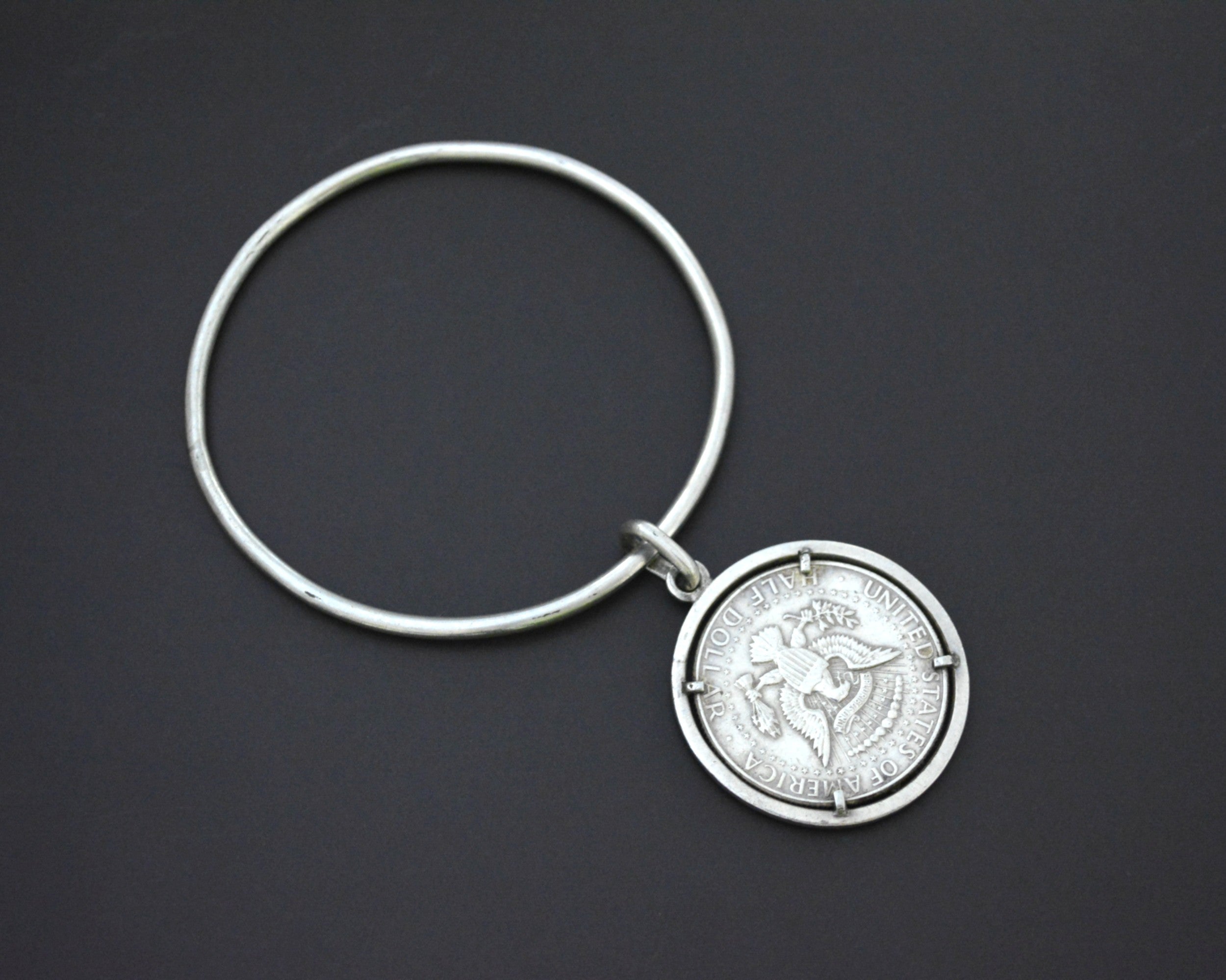 US Half Dollar Silver Coin Medaillon Bracelet