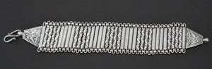 Wide Rajasthani Silver Link Bracelet