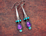 Amethyst Turquoise Earrings from India