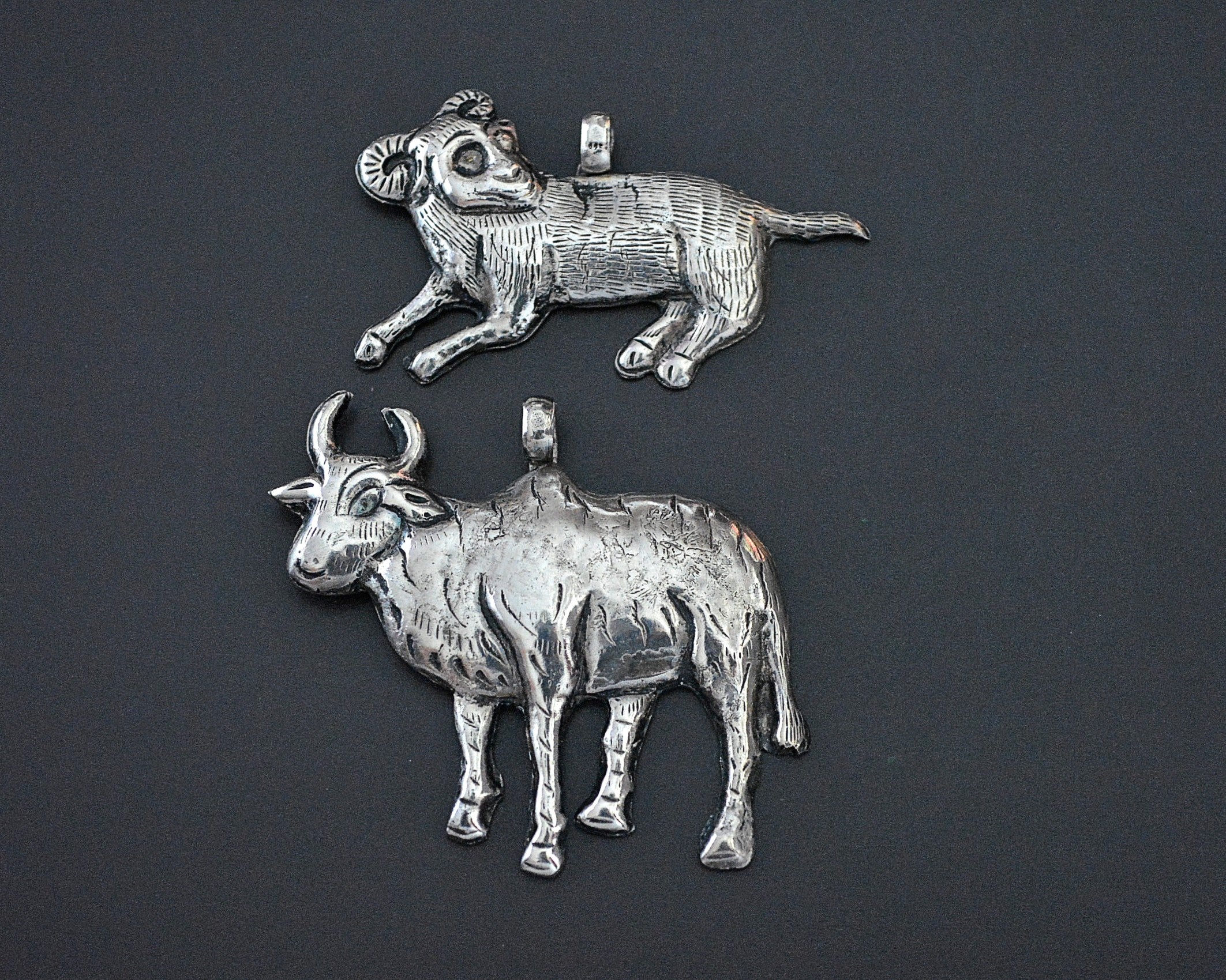 Nepali Animal Pendant - Ram and Cow