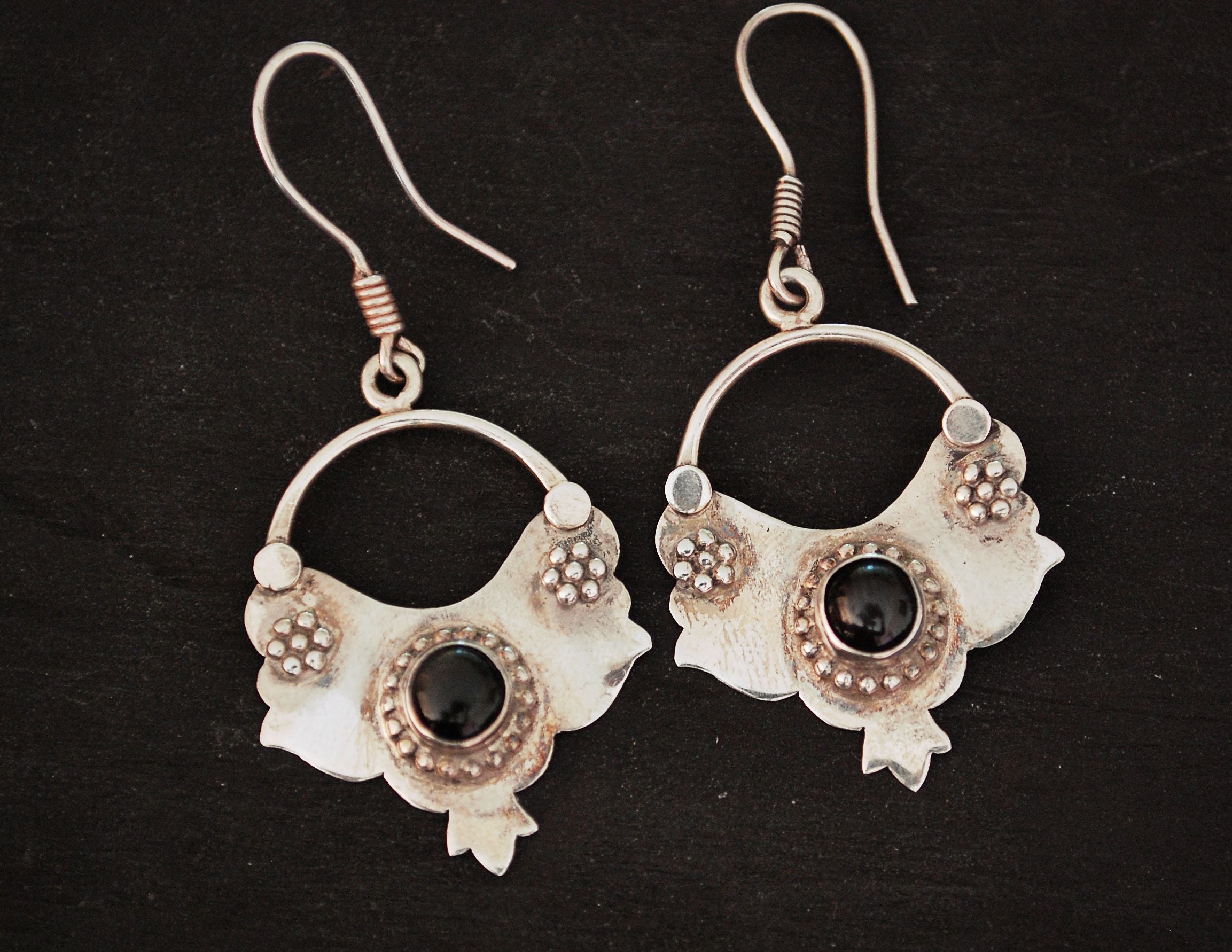 Ethnic Onyx Earrings from India