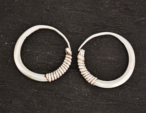 Small Afghani Tribal Hoop Earrings