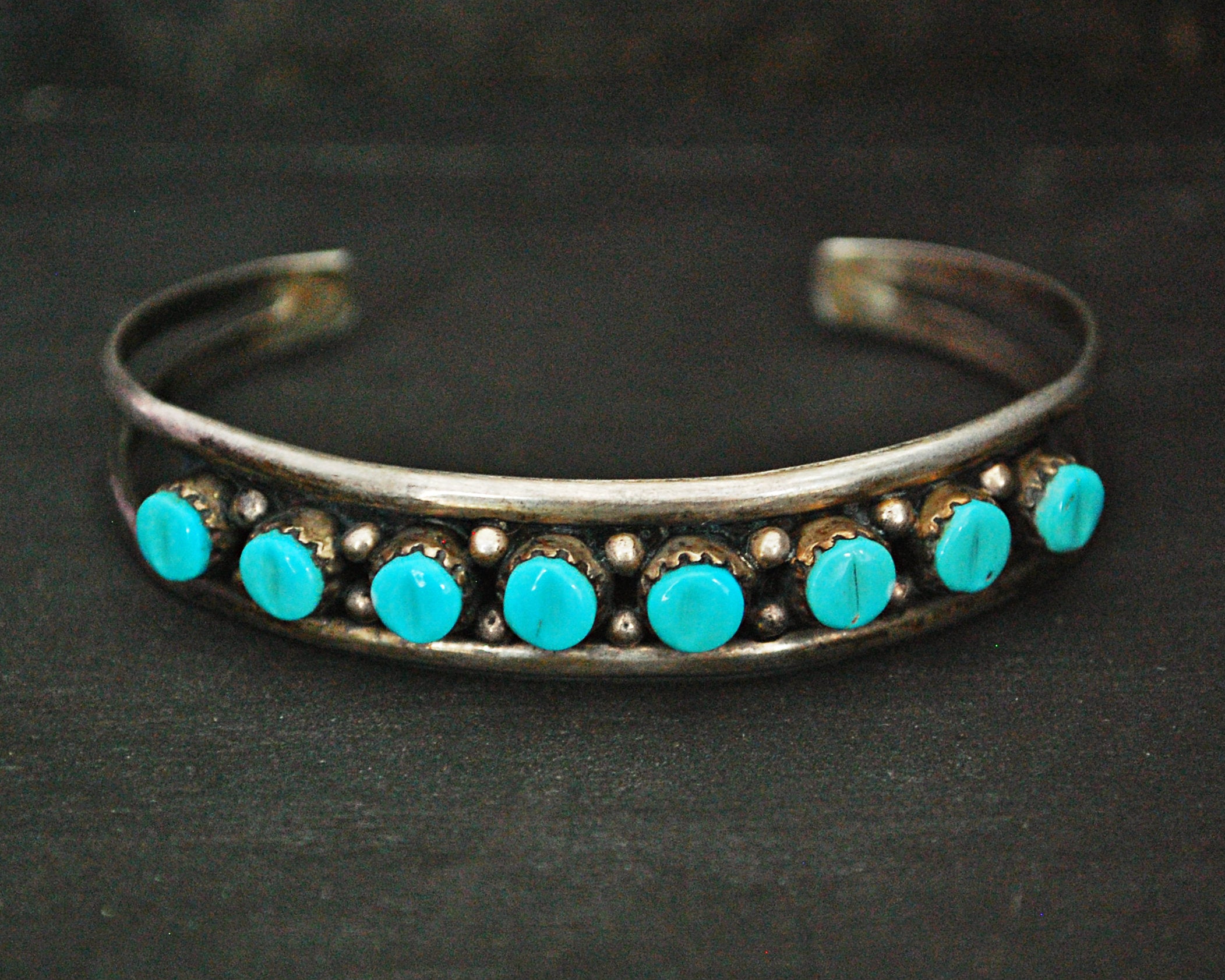 Native American Zuni Turquoise Cuff Bracelet