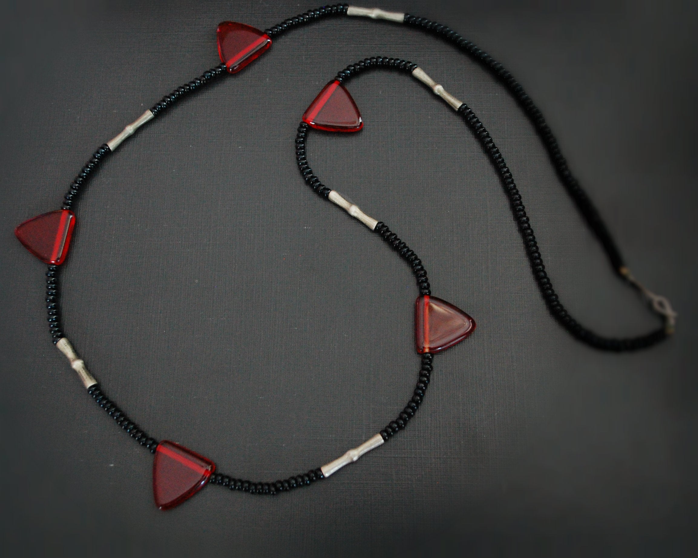 Tuareg Red Beads Necklace - Long