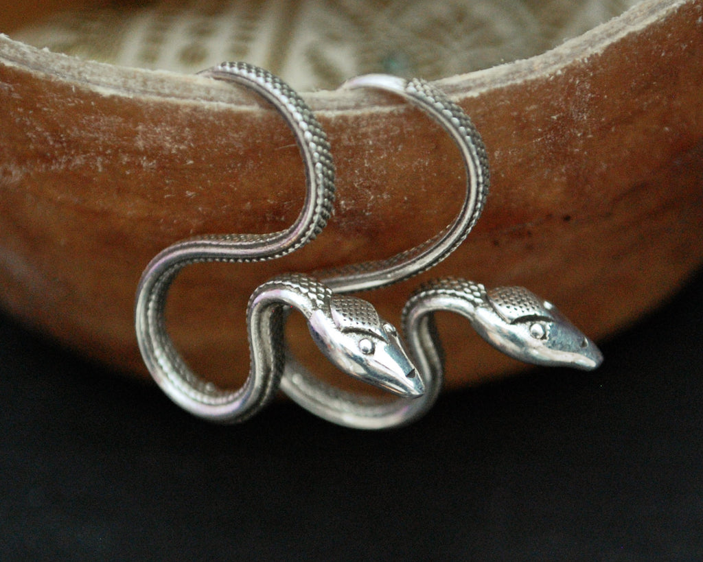 Snake Earrings - Silver Snake Earrings