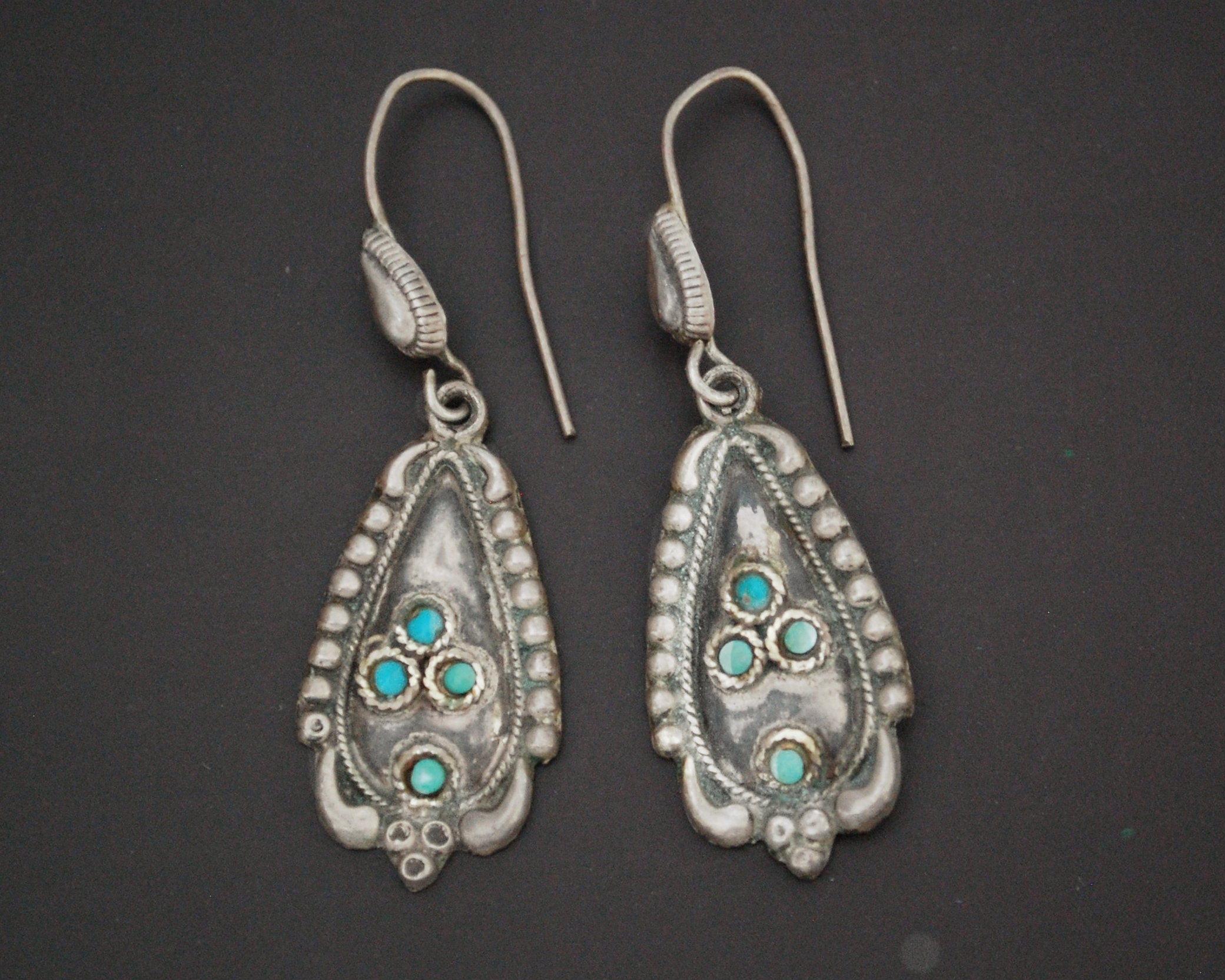 Older Turquoise Earrings from Nepal