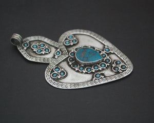 Turkmen Asyk Pendant with Turquoise