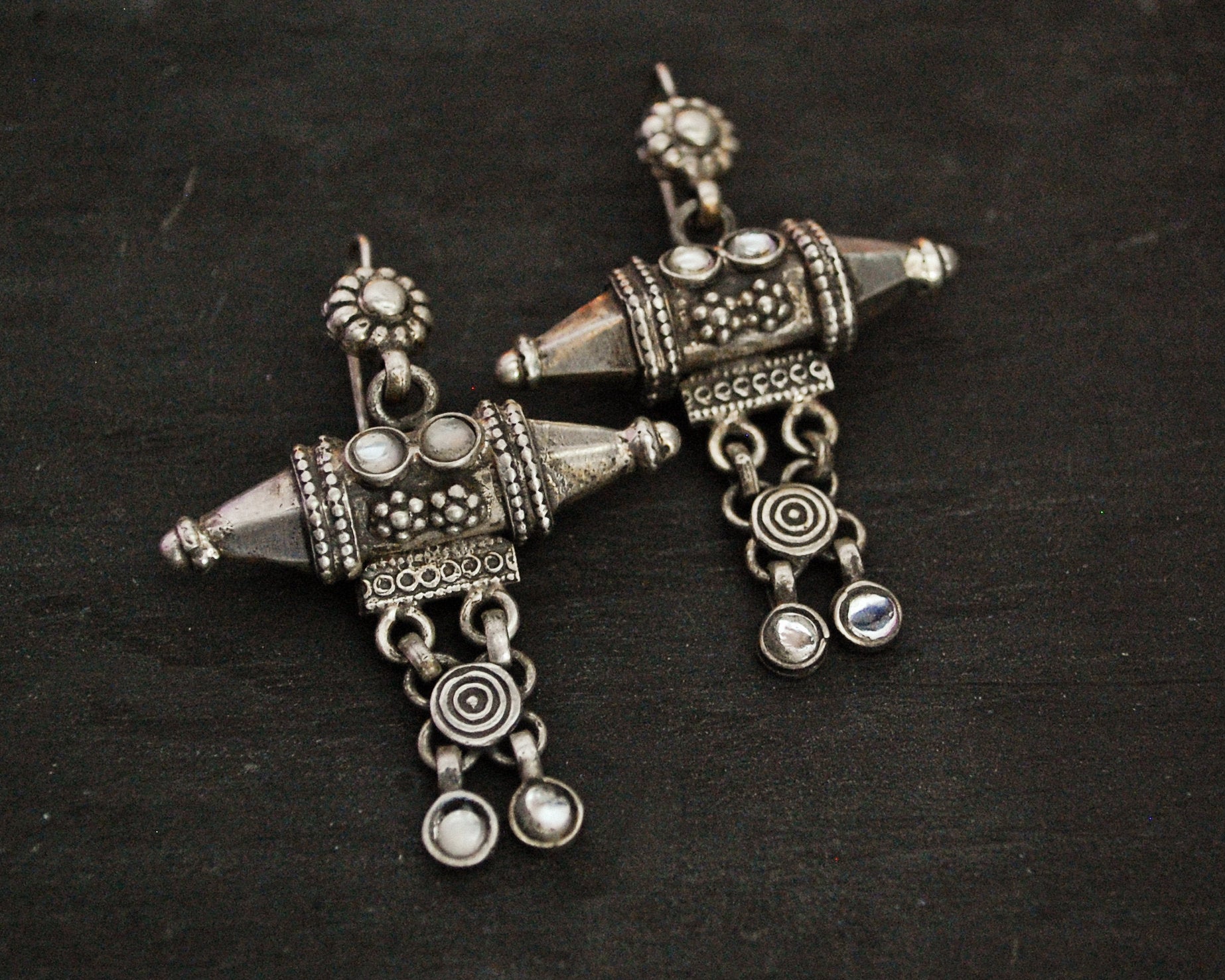 Rajasthani Silver Dangle Earrings