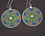 Berber Enamel Dangle Earrings