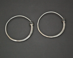 Tuareg Hoop Earrings with Ebony Inlay