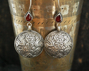 Afghani Earrings with Carnelian