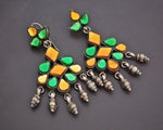 Rajasthani Earrings with Glass Inserts