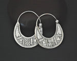 Tuareg Hoop Earrings with Carvings