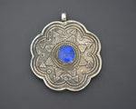 Kazakh Lapis Lazuli Silver Pendant