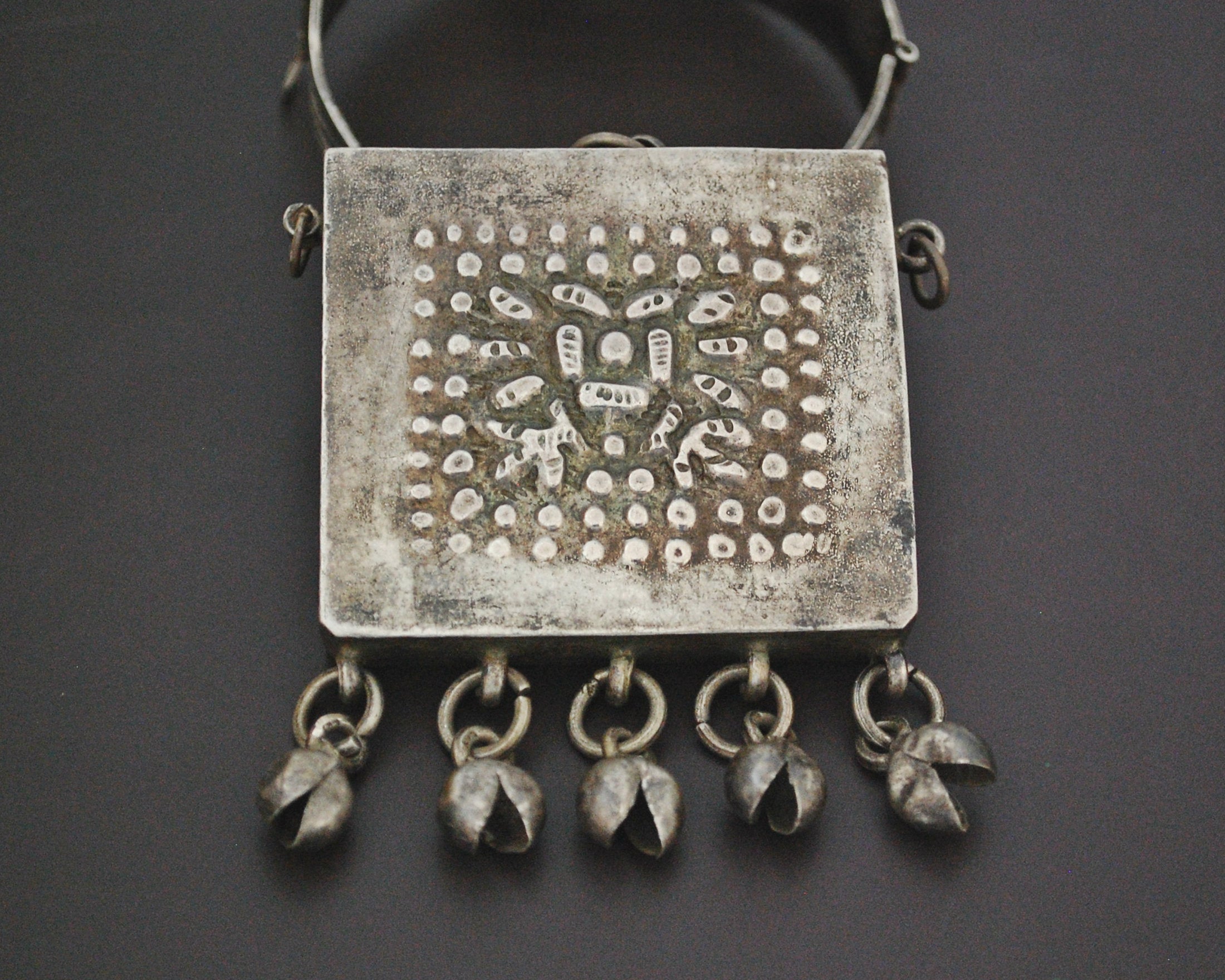 Egyptian Zar Amulet Pendant Box with Bells