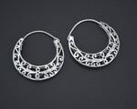 Ethnic Hoop Earrings with Cut Out Design