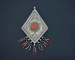 Kazakh Pendant with Dangles and Goldstone