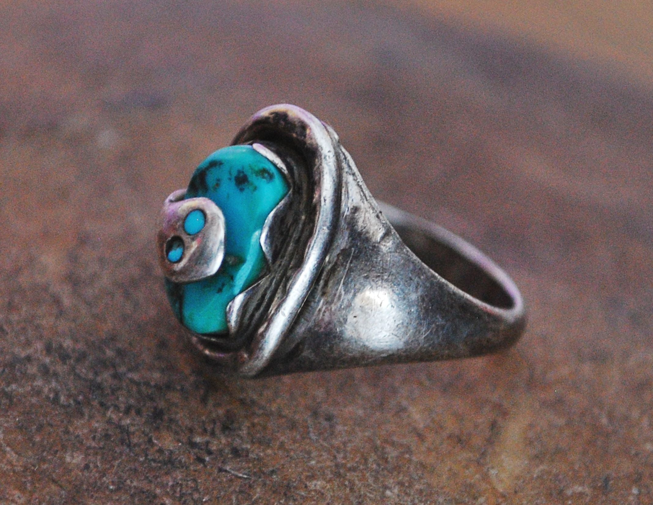 Turquoise store snake ring