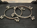 Rajasthani Silver Bracelet with Bells - SMALL