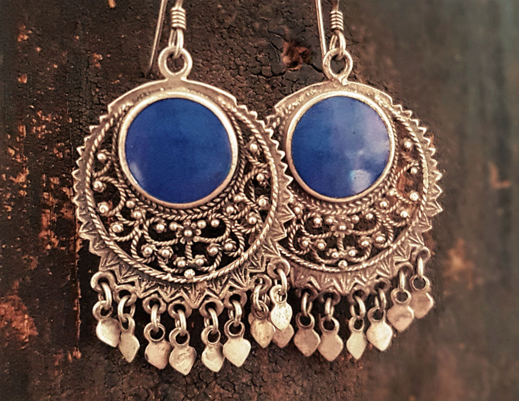 Ethnic Lapis Lazuli Earrings