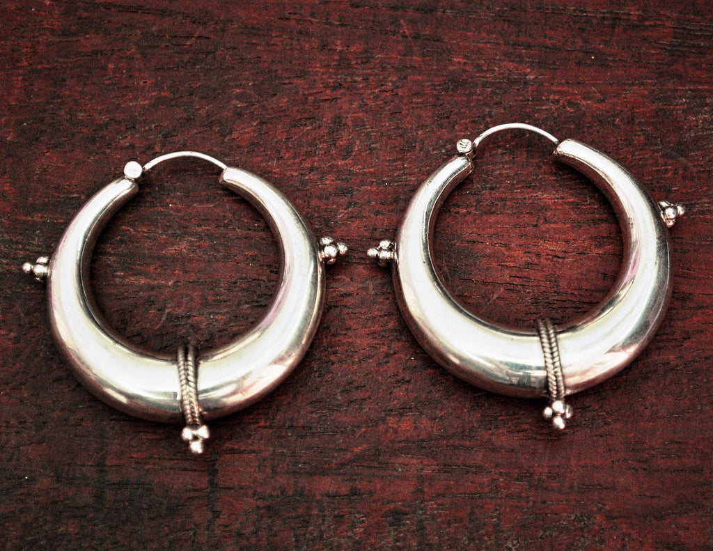 Ethnic Hoop Earrings - LARGE