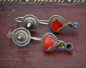 Old Gujarati Glass Spike Glass Earrings