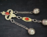 Antique Turkmen Pendant with Carnelian and Bells