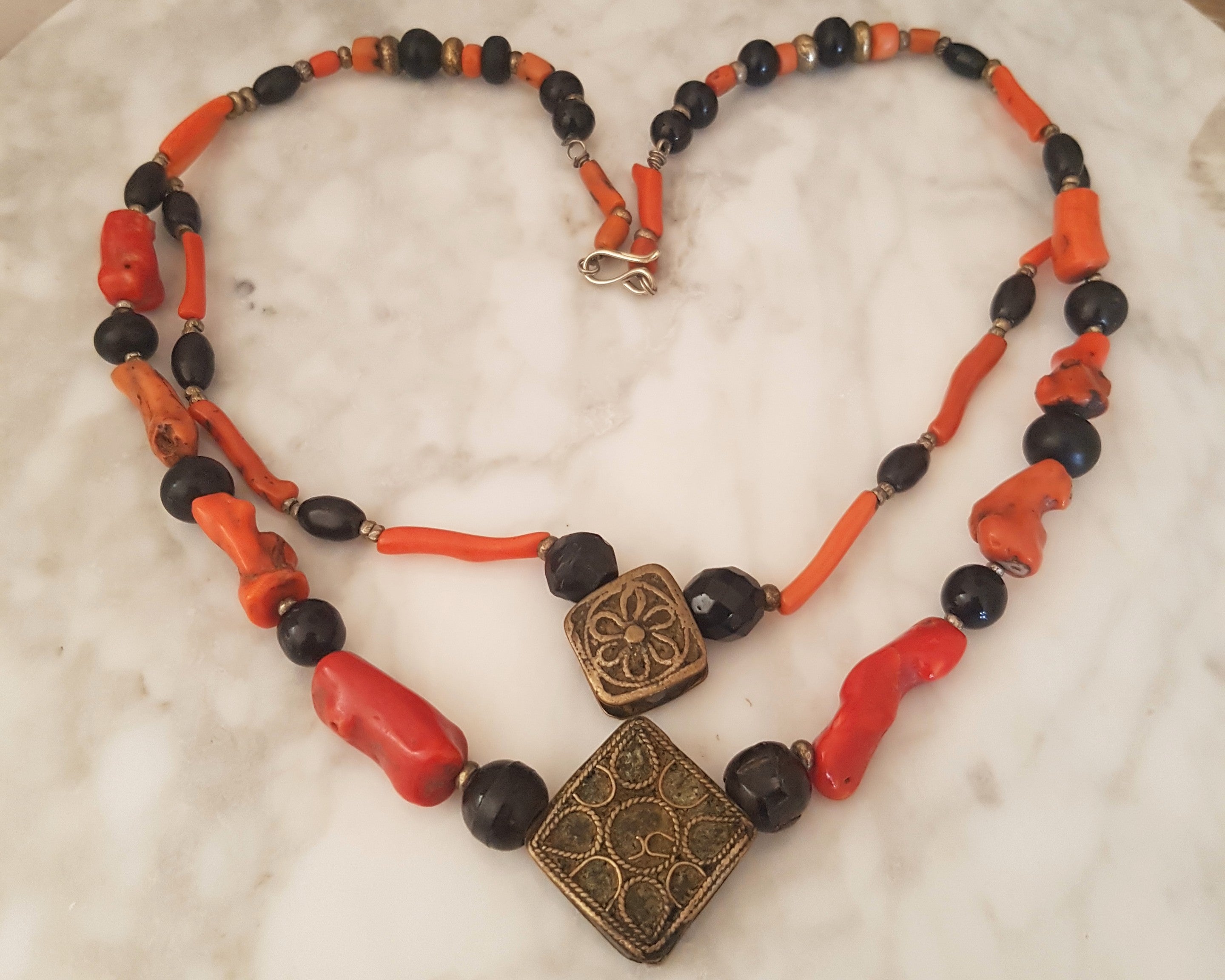 Berber Coral Necklace - Double Strand