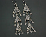 Ethnic Sterling Silver Oriental Filigree Dangle Earrings