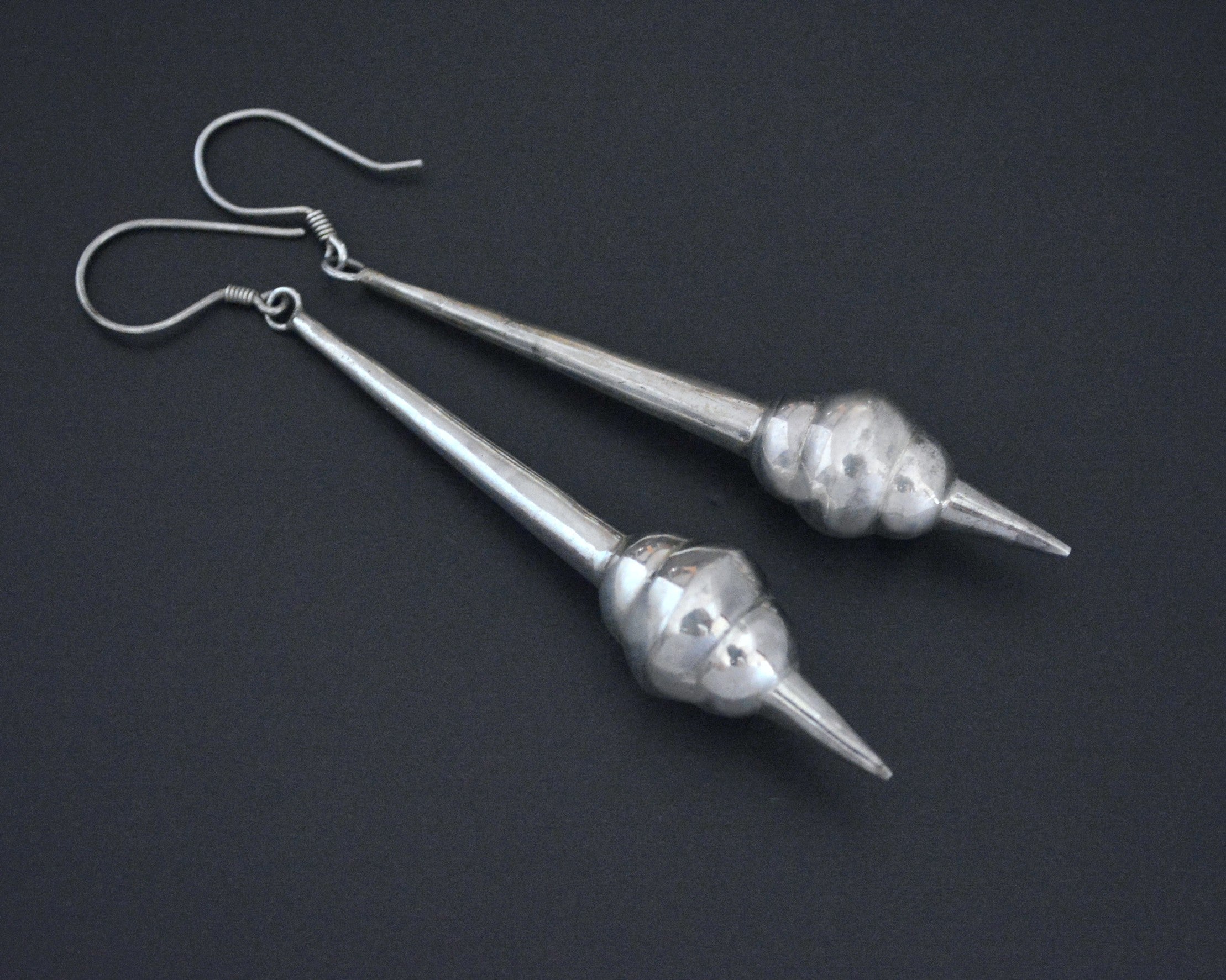 Long Ethnic Spike Earrings from India