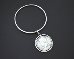 US Half Dollar Silver Coin Medaillon Bracelet