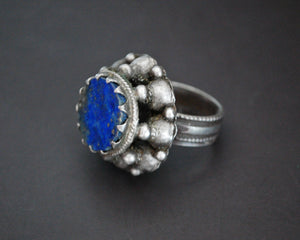 Bold Afghani Lapis Lazuli Ring - Size 9