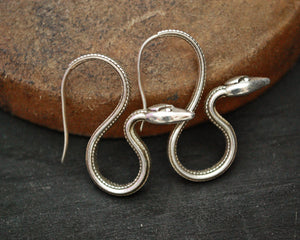 Snake Earrings - Silver Snake Earrings