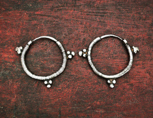 Antique Afghani Hoop Earrings